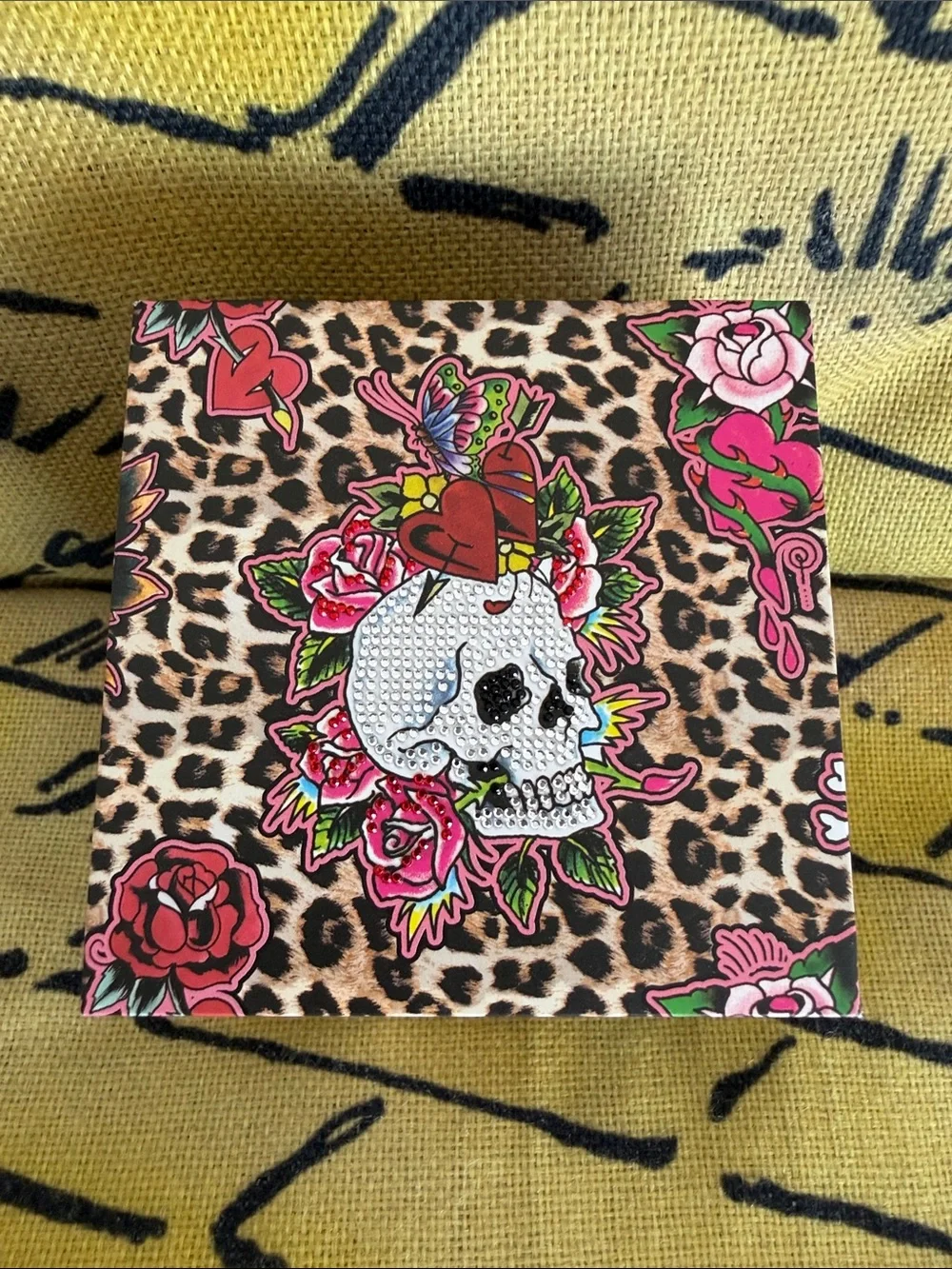 Ed Hardy Pink Floral Charm Watch with Rose Pendant